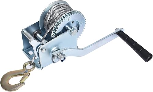 Miniatura 2 de Cabrestante de mano de alta resistencia, tirador de mano de 600 libras, cabrestante de mano con cabrestante manual de cable para sendero de barco