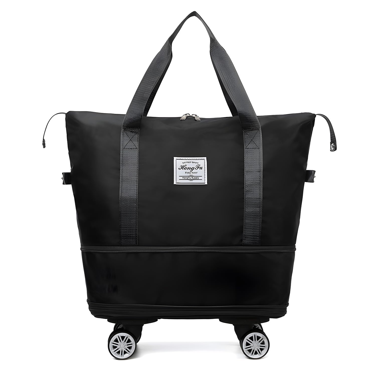 DiyloveRolling Duffle Bag with Wheels, Expandable Foldable Travel Duffle Bag, Rolling Luggage bag Waterproof Carry on Duffel Bag, Wheeled Travel Duffle Bag, Large Weekend Bag for Men Women (Black)