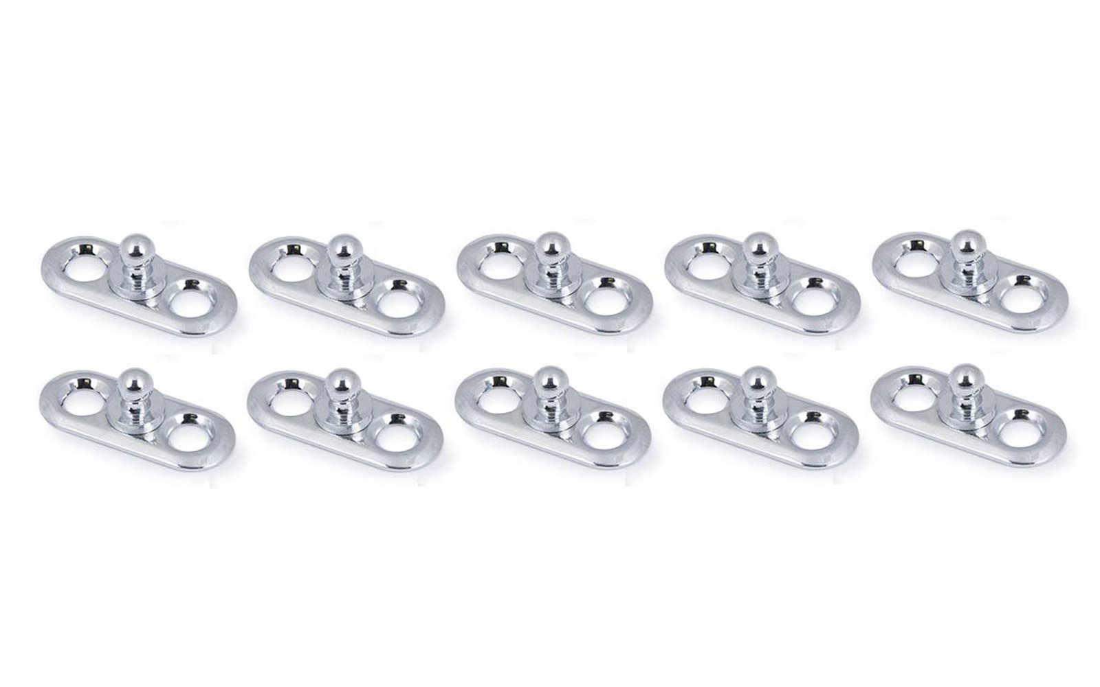 Tenax-Set 10 x Lochplatte 10 x Oberteil aus Edelstahl und 1 x Schlüssel