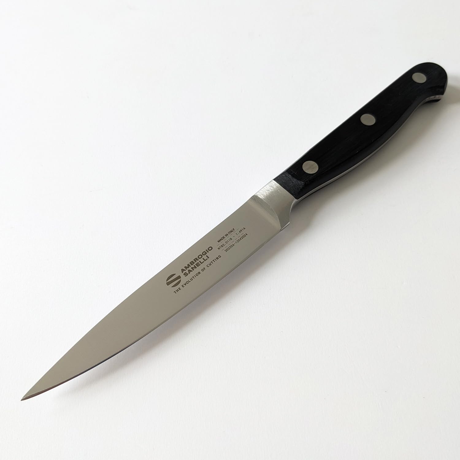 Ambrogio Sanelli, Maitre Spelucchino 11 cm, Coltello da Cucina con Lama in Acciaio Inox all'Azoto e Manico Ergonomico, Coltelli da Cucina Professionali, Made in Italy