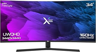 ADMI X= XG34UWQ - 34" VA 3440x1440 160Hz FreeSync/G-Sync Ultrawide 1500R Curved Gaming Monitor with speakers