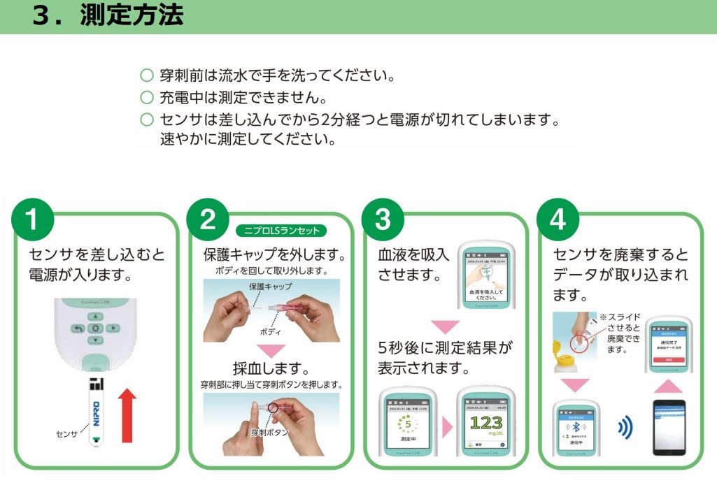 NIPRO 血糖測定器 ニプロ ケアファストLink LSランセット 1箱セット 専用センサー別売 グルコース測定器 医療機器につきご返品不可