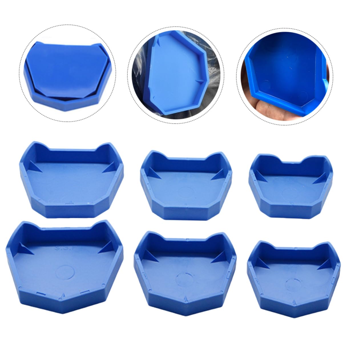 Cabilock 5 set Base In Gesso Per Denti Base Per Modelli In Gesso Stampo Per Base In Silicone Base Per Base In Silicone Strumento Per Dentista Stampo Per Base In Gel Di 6 pezzi*5