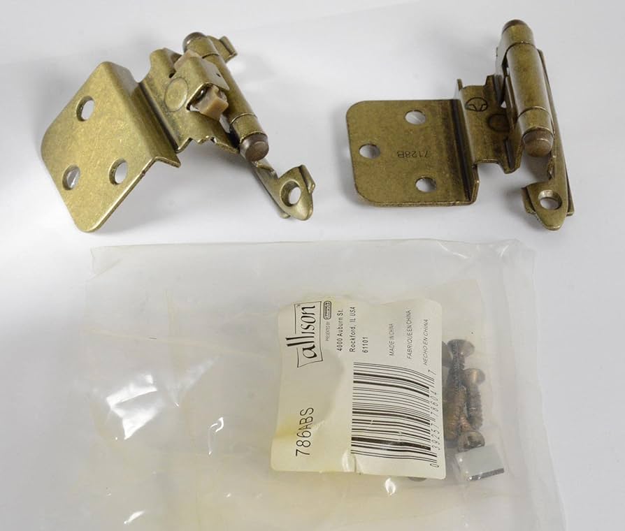 ＊handmade＊no.86 Amerock 786ABS Self Closing Hinge, Antique Brass - Cabinet