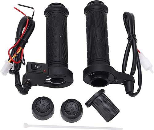 EVGATSAUTO Empuñaduras eléctricas calientes, 1 par de 0.866 in (78 pulgadas) para motocicleta universal calentada caliente empuñaduras de mano