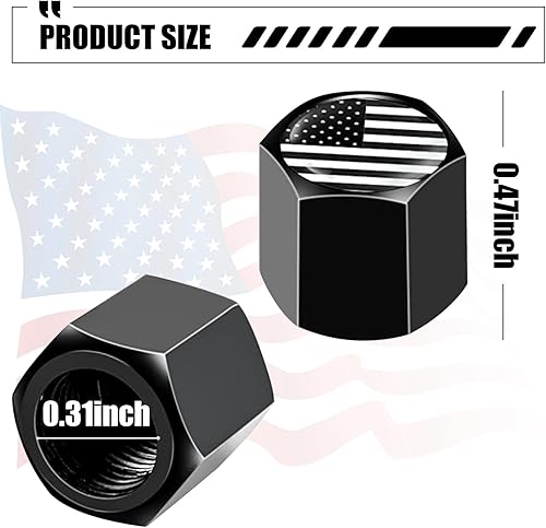 Miniatura 2 de 4 fundas antirrobo para neumáticos de automóvil, con bandera estadounidense, a prueba de polvo, tapa de neumático antiplana, universal para