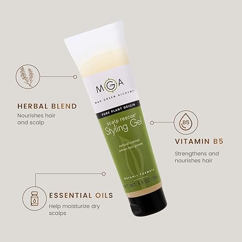 Miniatura 3 de Gel para peinar Scalp Rescate, fórmula orgánica unisex que controla el encrespamiento y el cabello volador, el cabello rizado favorito de la