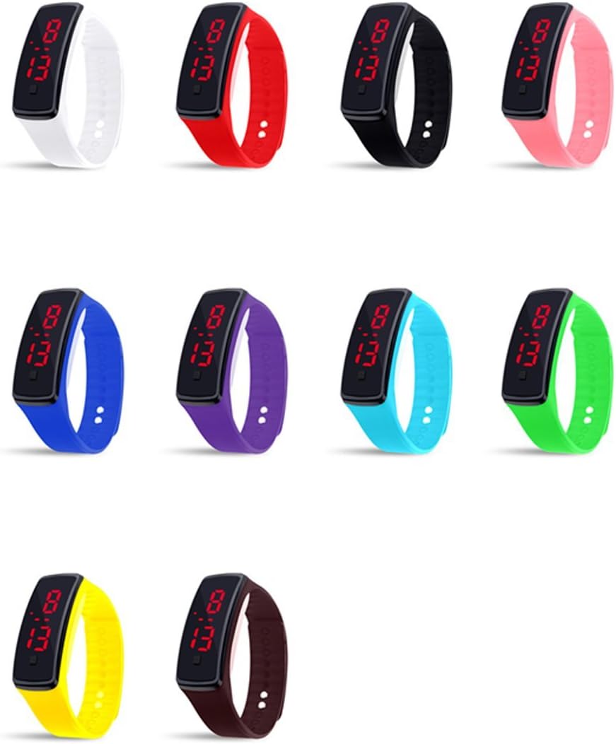 CdyBox Unisex Silicone LED Digital Creative Touch Screen