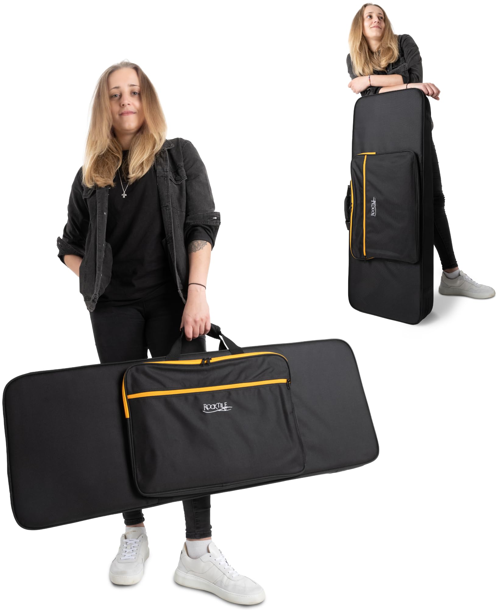 ROCKTILE EGSCR-1122BK Softcase Chitarra Elettrica - Custodia Leggera Maneggevole per Tutte le Chitarre Elettriche Comuni