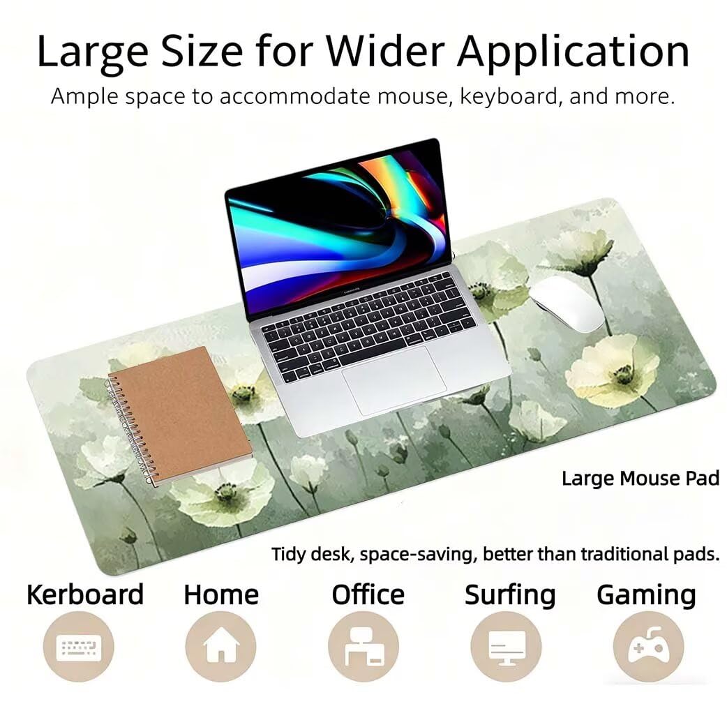 Lpfieonn Universum Großes Schreibtischunterlage, XXL Schreibtischunterlagen, Blau XXL Wasserdicht Gaming Mousepad mit Vernähter Rand und Rutschfeste Gummibasis, für Laptop/Hause/Büro 120x60cm PF-3265