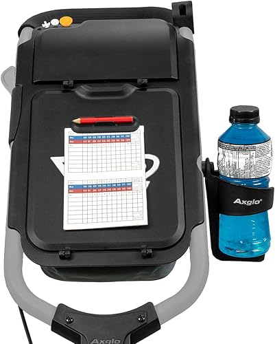 Miniatura 8 de V2 - Carrito de golf plegable pequeño, rueda delantera, carrito de golf, soporte para paraguas y soporte para bebidas incluido