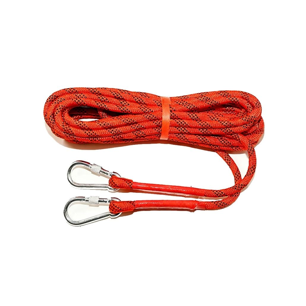 Cuerda De Escalada 10m Al Aire Libre Seguridad Escape con 2 Mosquetones para Fuego Alpinismo Camping