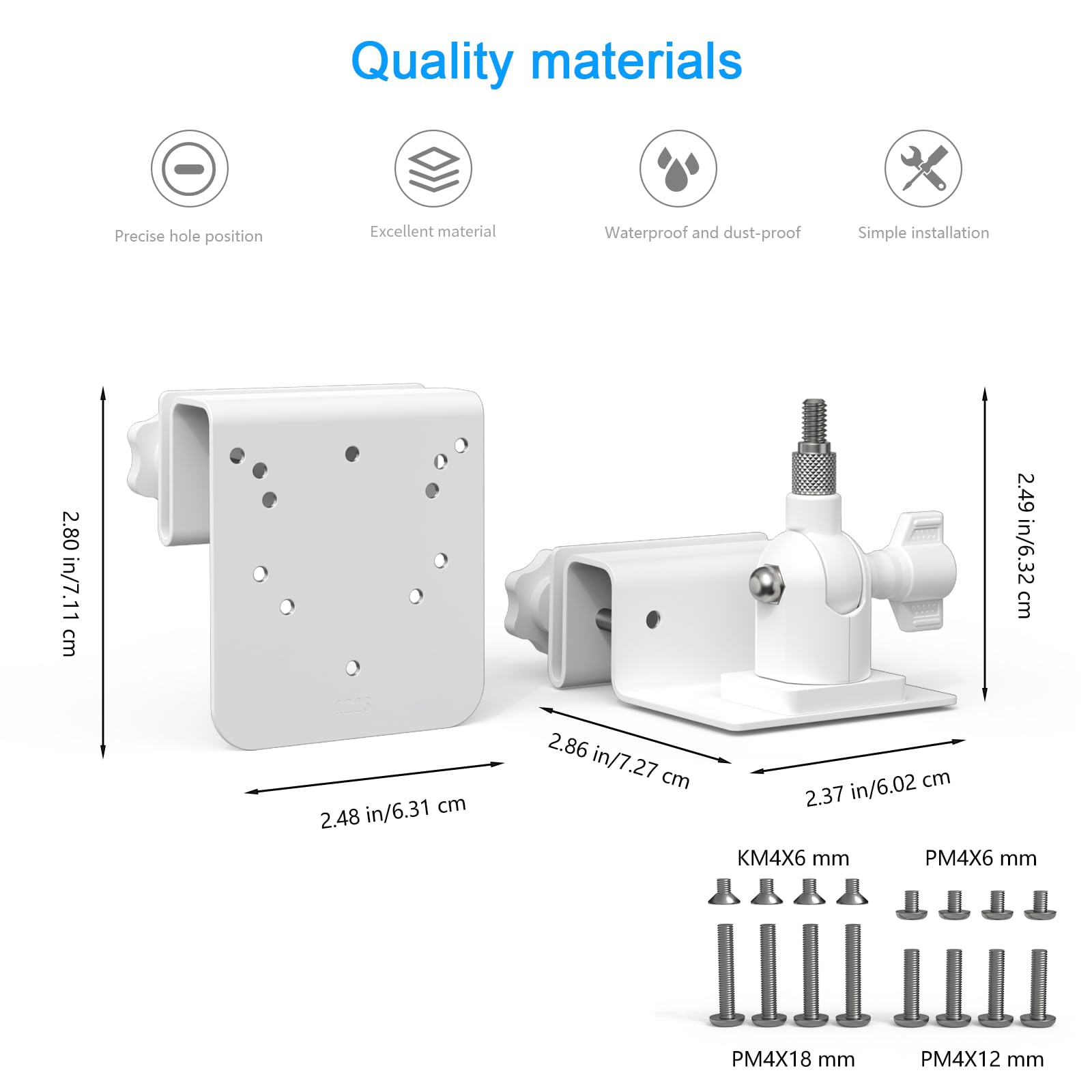 HOLACA Gutter Mount Compatible with Cinnado B6 Solar Security Camera, SEHMUA 2K Solar Security Camera - Image 2
