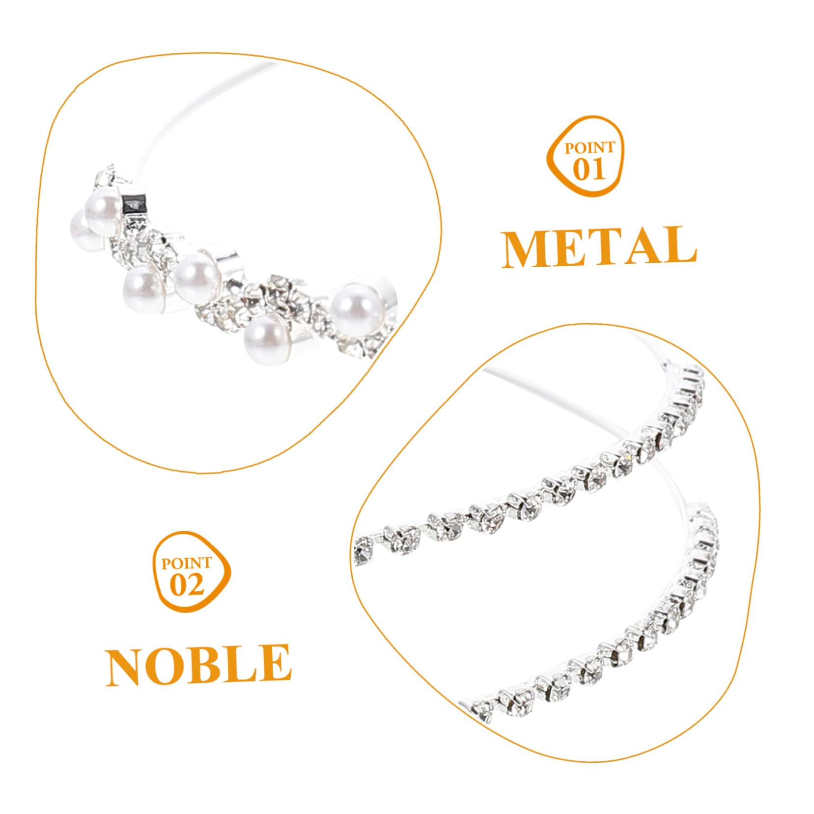 Healeved 16piezas Diadema De Novia Perlas y Rhinestones Accesorios Para Boda y Fiesta Para Damas De Honor y Celebraciones Elegantes