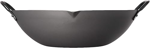 Miniatura 2 de Yoshikawa Wok de cantón de acero negro, 14 pulgadas de diámetro