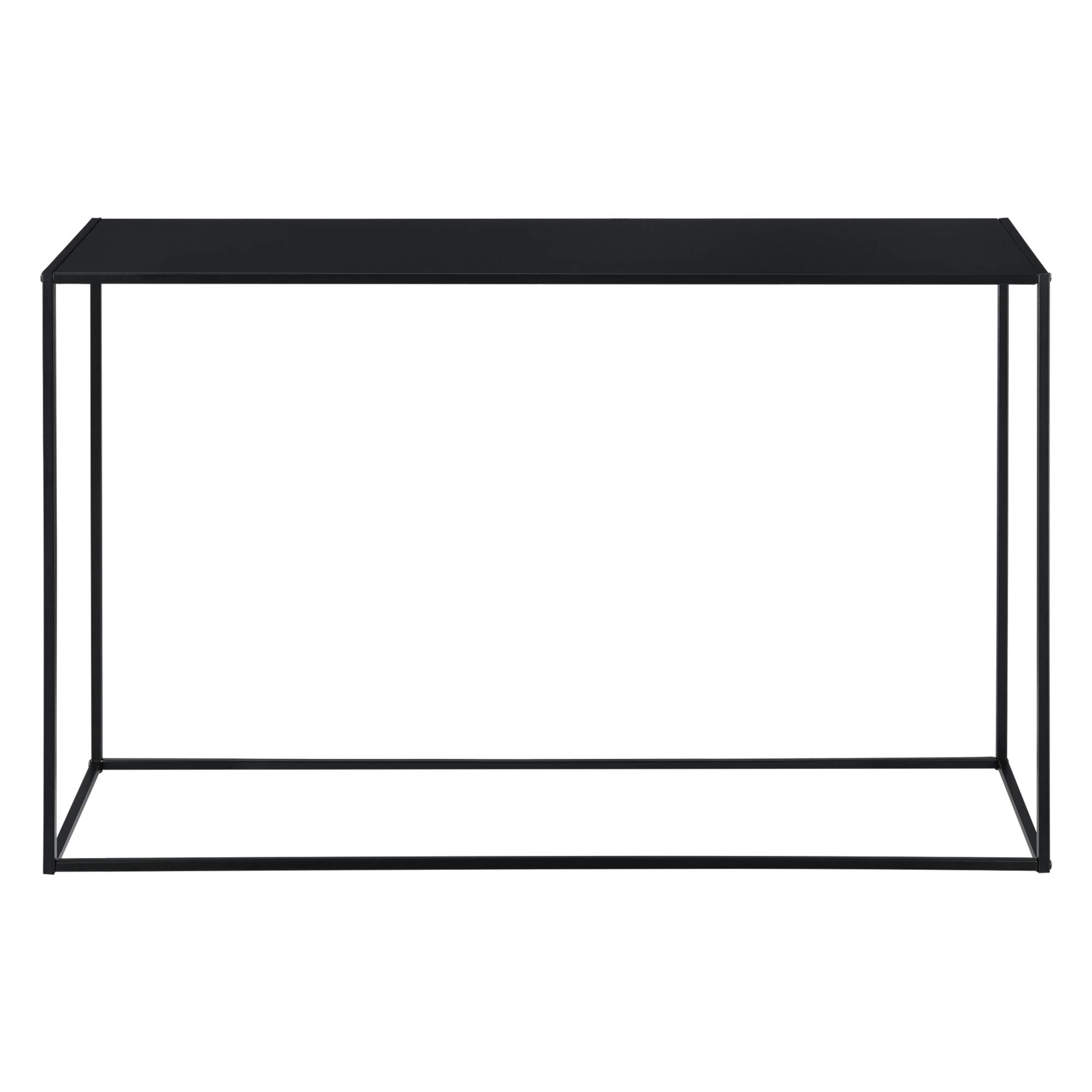 [en.casa] Tavolo a Consolle in Metallo 74 x 115 x 32 cm Mobile Alto Stretto per Ingresso Corridoio Tavolo da Appoggio - Nero