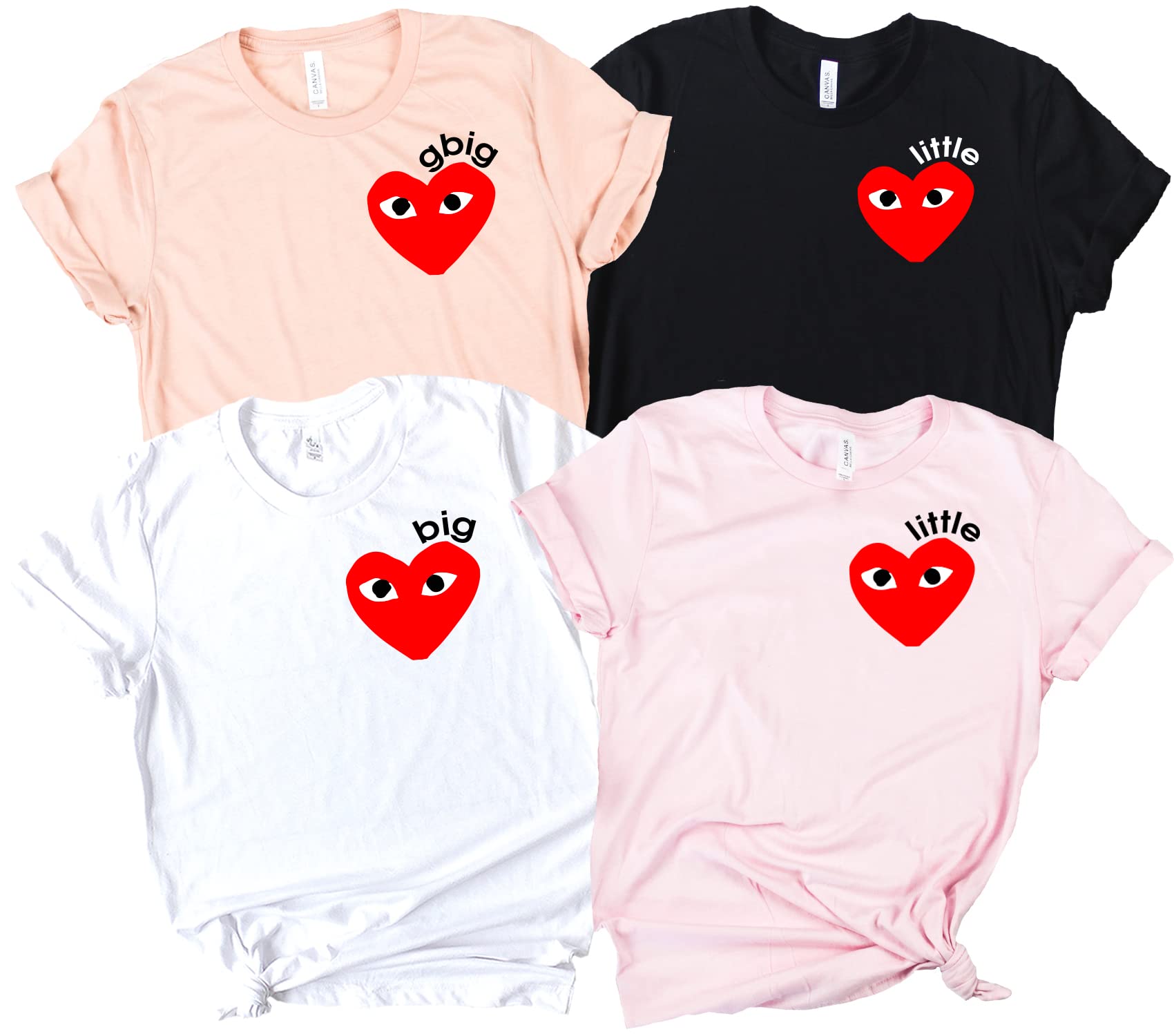 Big Little GBig Sorority College Shirts Red Heart Gbig sorority gift, Big Little Reveal Gift For Her