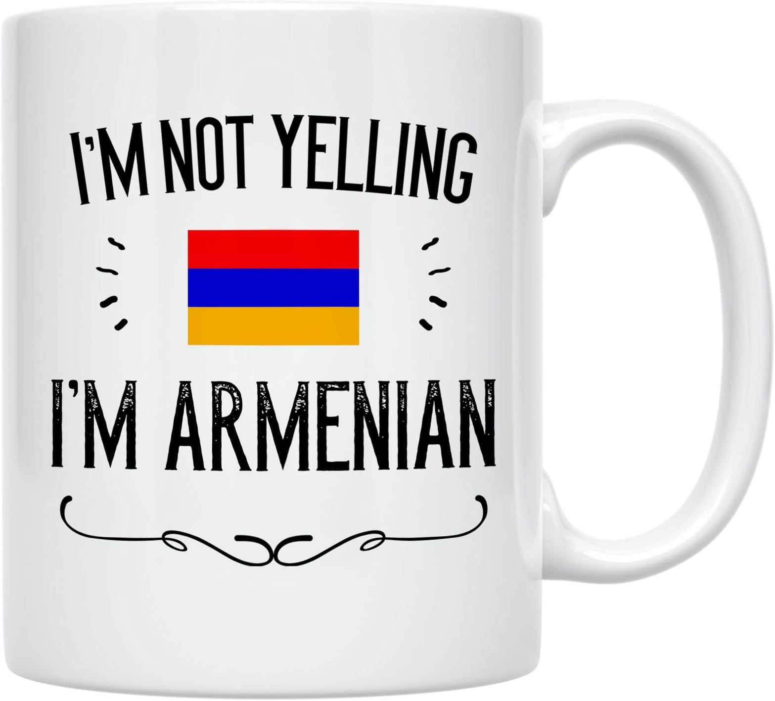Casitika Funny Armenian Gifts. I'm Not Yelling I'm Armenian Coffee Cups.