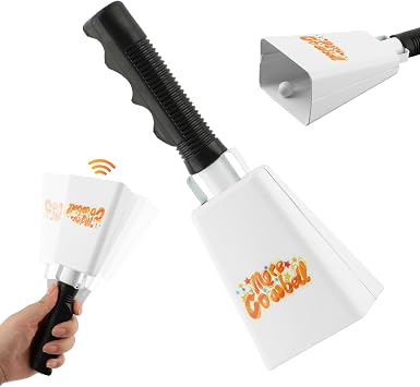 Cowbell Noise Maker 9 Inch Cow Bells For Sporting Events,Cowbell Instrument with Ergonomic Handle,Cow Bells Noises Makers Chimes Alarm,for Stadium Cheers, Celebratory Noise Maker