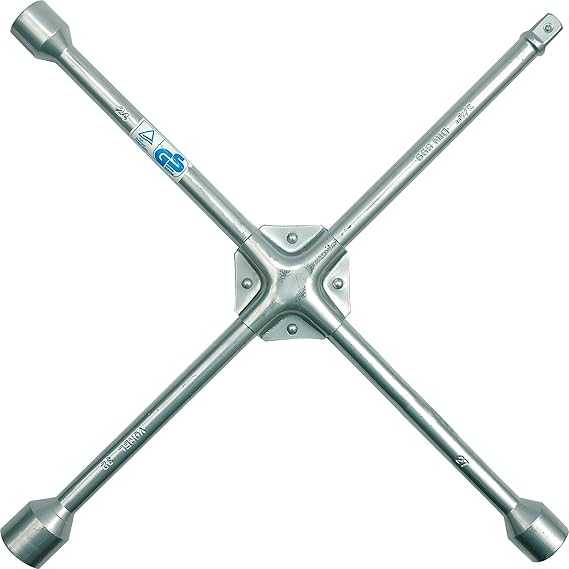 Auto Radkreuz Mit 4 Stecknüssen - 17,19,21,23mm Für Reifenwechsel