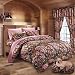 Queen Pink Camo Comforter and Sheet Set Woods 7 Piece