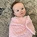 EVERYDAY KIDS Pink Baby Swaddle Blanket Wrap for Girls Size 0-3 Months Fluffy and Soft Fleece Interior and Plush Fur Exterior for Warm Comfort; Hook and Loop Tape Closure for Security