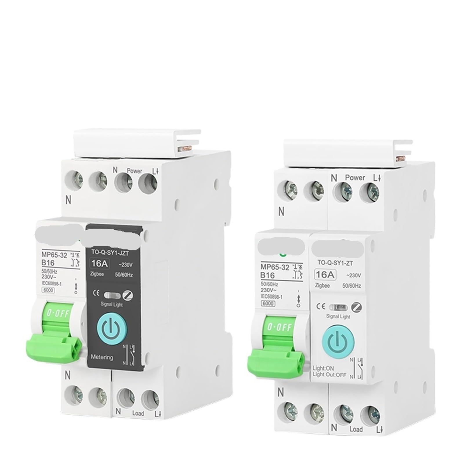 Disyuntor inteligente 32A interruptor de control remoto inalámbrico carril DIN blanco 4