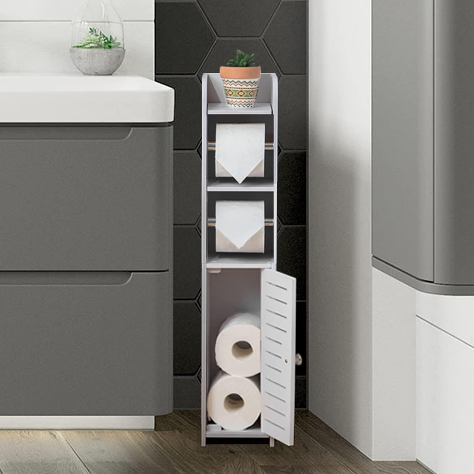 Amazon.com: Sworae Small Bathroom Storage Cabinet for Small Spaces, Over The Toilet Storage ...