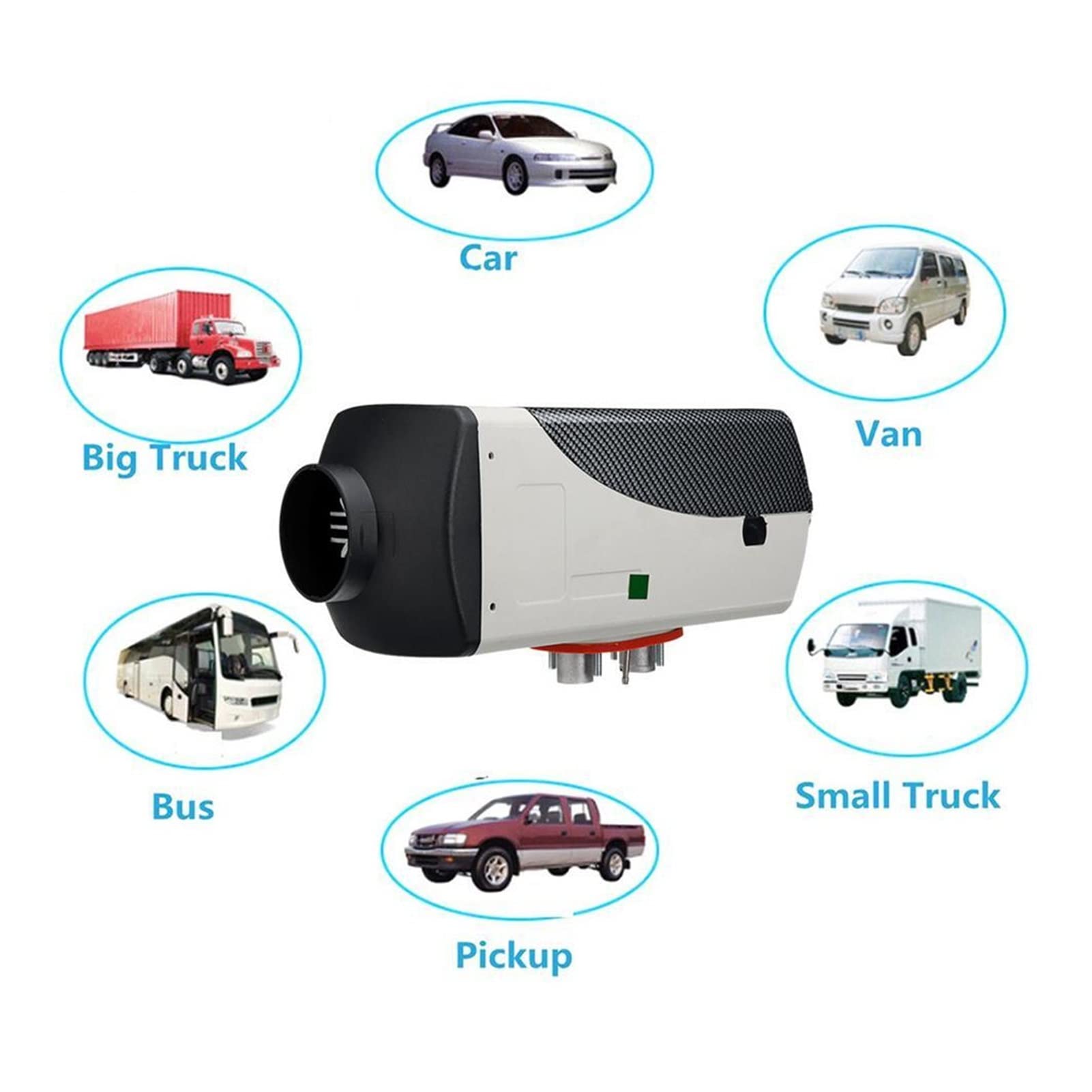 Autonomiczny ogrzewacz samochodowy 12 V, 24 V, 5 kW, 8 kW, ogrzewacz parkingowy, ogrzewacz powietrza z monitorem LCD do kampera, maksymalizujący wydajność paliwową (jednokolorowy)