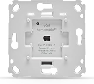 Homematic IP Smart Home Wandtaster für Markenschalter – 2-Fach, Zwei Tasten schalten Aktoren und Thermostate, Wandschalter, Zubehör für Ihr Homematic IP Smart Home, universell, 161839A0