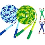 Jump Rope for Kids, Soft Beaded Skipping Rope, Adjustable Length Tangle-Free Segmented Jumping Rope for Kids Students Man and Women