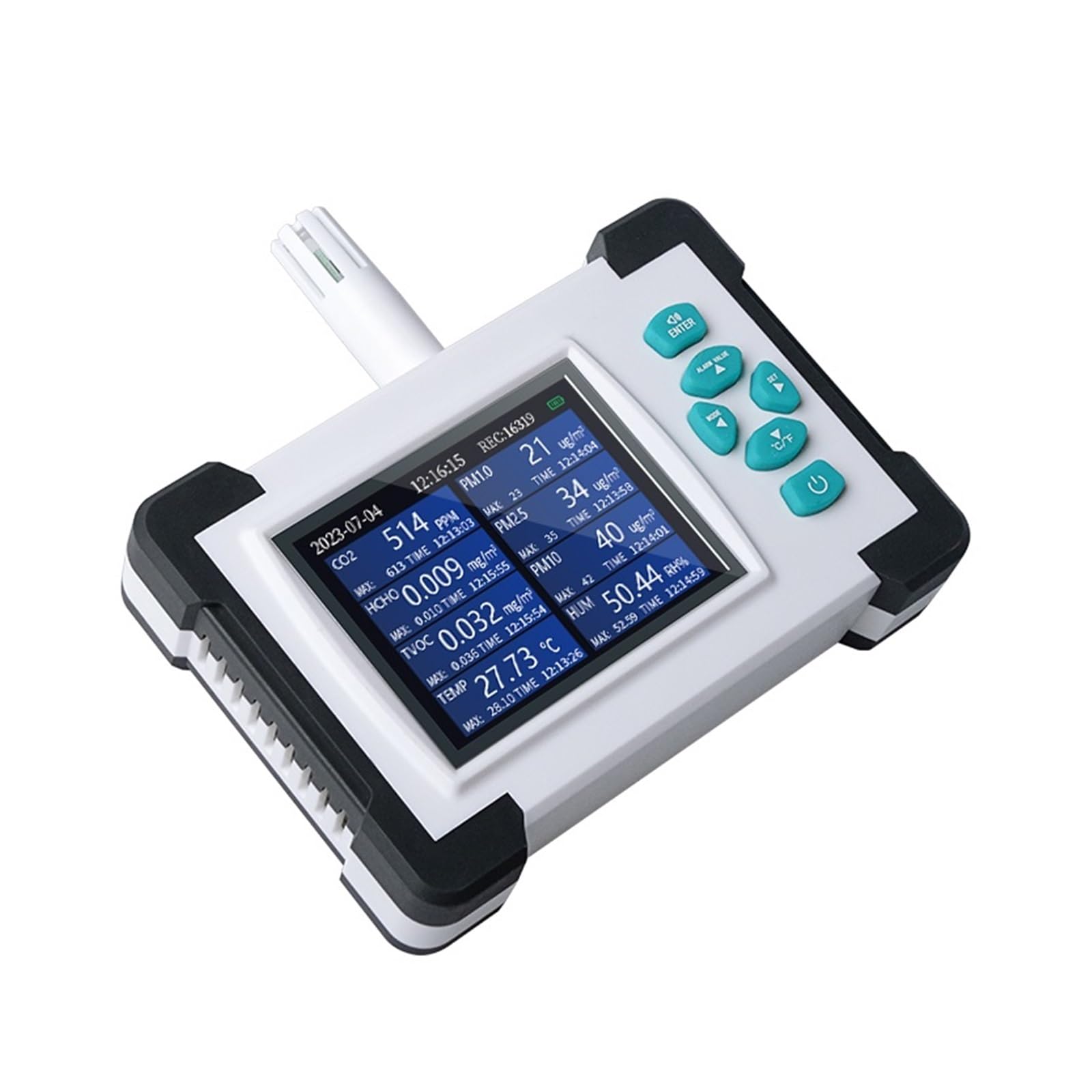 Detector de Gases, Monitor de Calidad del Aire, analizador Gases, Monitor CO2, Detector Multifuncional(T7-700PRO-WIFI)
