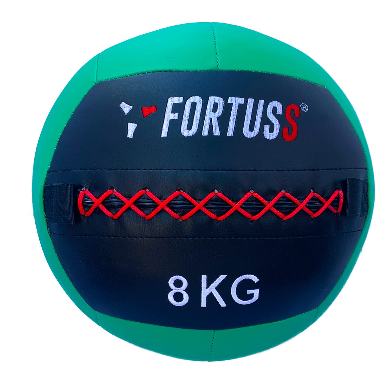 FORTUSS Wall Ball 8 KG – Durable & Well Balanced Soft Medicine Ball – Full Body Dynamic Workout, Core Strength, Stretching, Partner Toss – Color Coded Weights 4, 6, 8, 10 KG