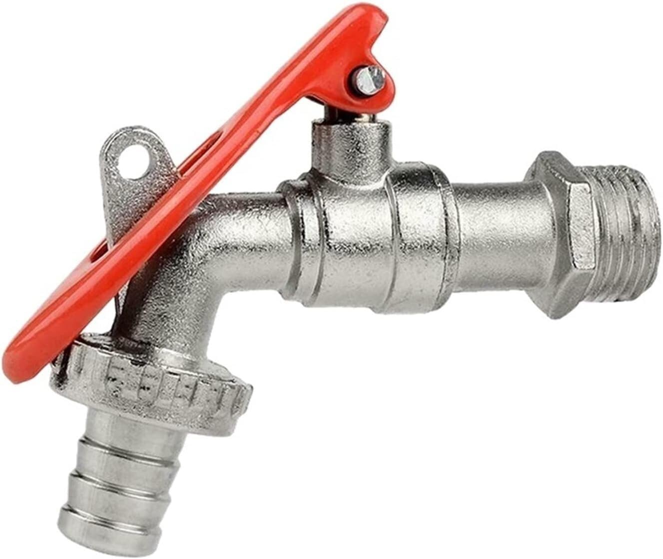 Ball Valve, 1/2 Inch Brass Thread Water Tap Lockable Faucet