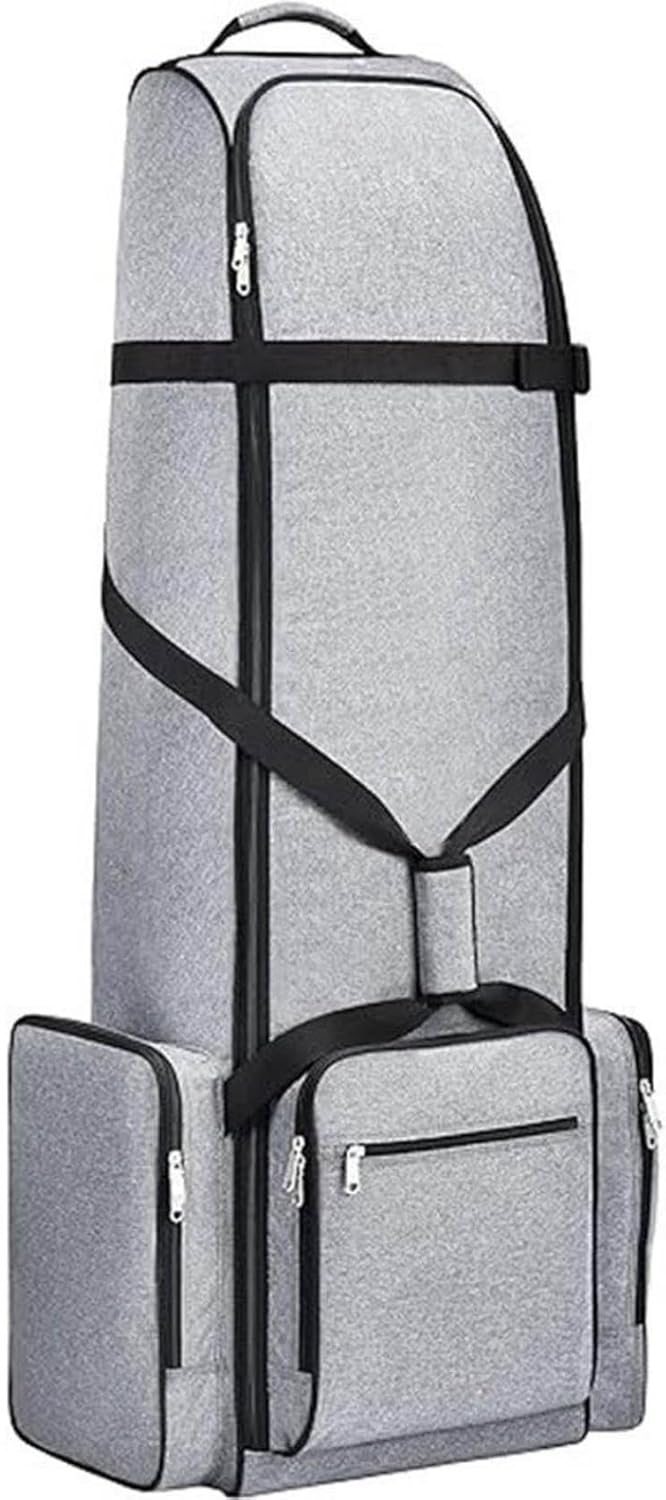 Linjinx Heavy-Duty Oxford Golf Travel Bag with Rolling Wheels, Padded Golf Club Travel Case for Safe Transit