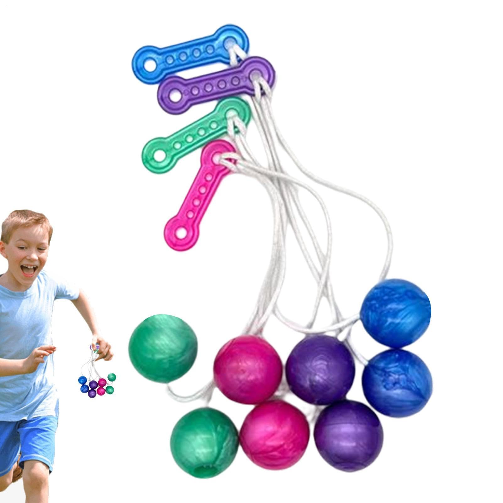 Clacker Balls – ABS Handheld Toy Set | Vintage Clackers Lighted Bumper Balls Stress Relieving Educational Game Viral Pro Clackers | Fun Skill Play for Teenagers Ages 7 to 14 Indoor Outdoor Use