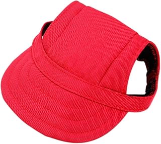 1Pc Dog Baseball Hat, Dog Hat Dog Cap Hats for Dogs Dog Visor Hats Sports Hats with Ear Holes Dog Sun Visor Hat with Adjustable Chin Strap for Pet Sun Protection, Size S