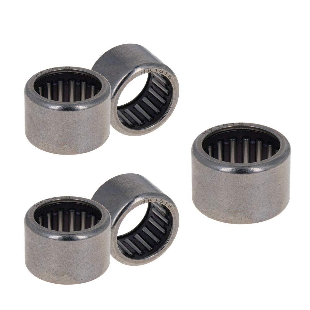 10 Pezzi Cuscinetti A Rulli HK1816 - 18x24x16 Mm, Per Riduttori, Macchine Utensili - Acciaio Cromato