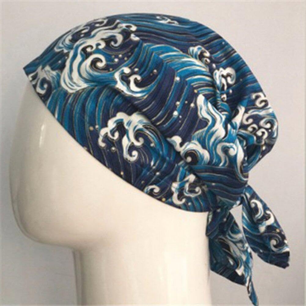Cappello Cuoco Giapponese Regolabile Bandana Chef Berretto Teschio Cucina Traspirante