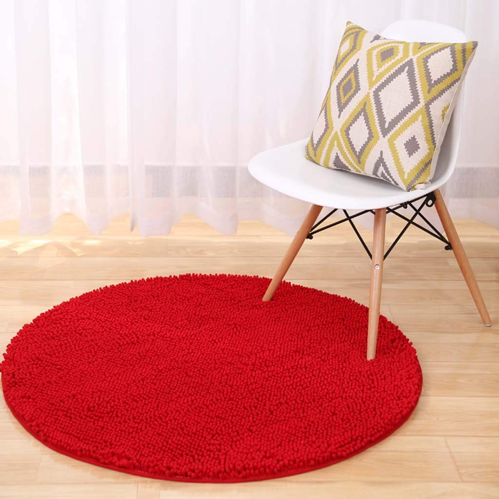 Tapis de yoga et chaise d'ordinateur rond en chenille pour le bureau