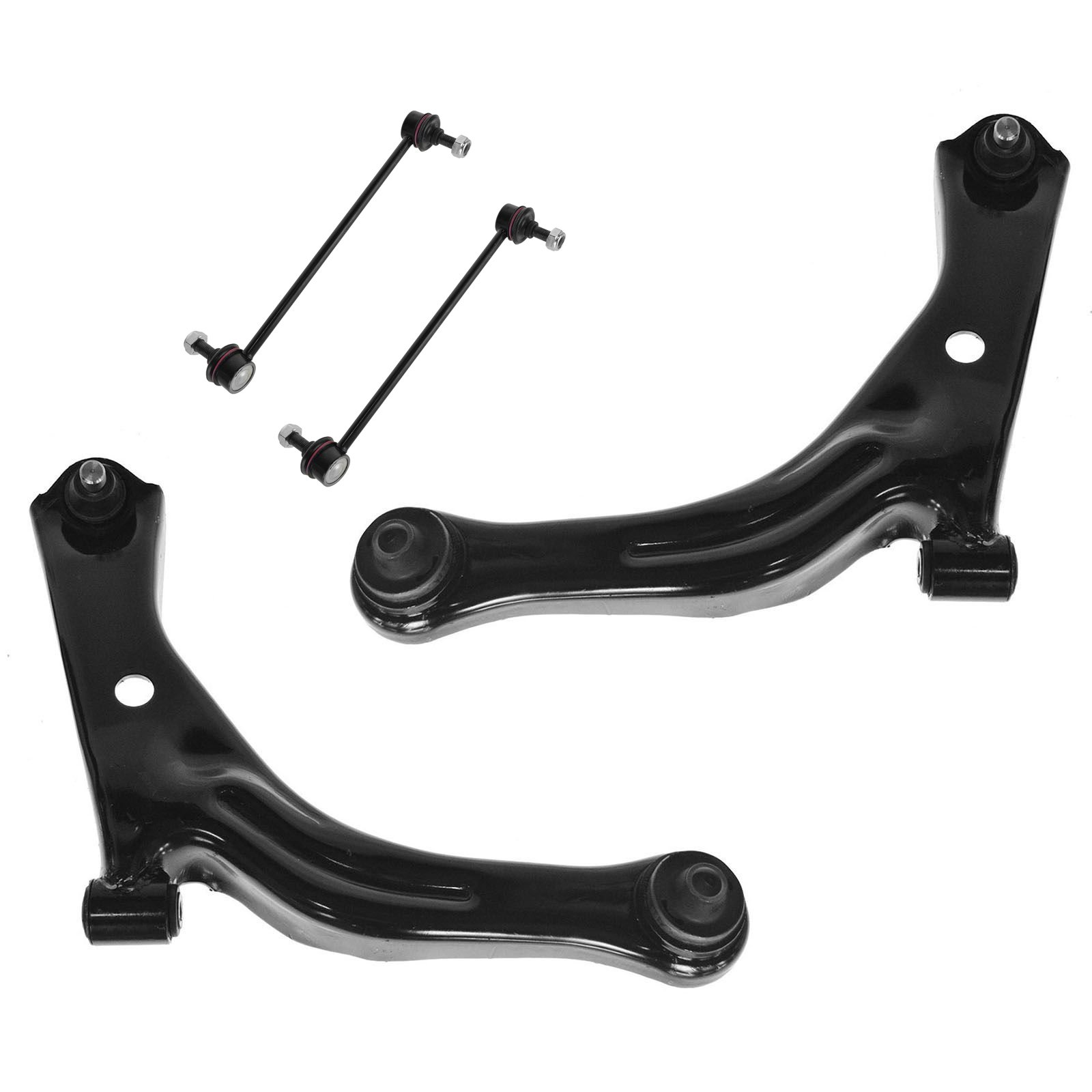 TRQ Front Suspension Kit Control Arm with Ball Joint Sway Bar Stabilizer Link Compatible with 2001-2004 Ford Escape Mazda Tribute