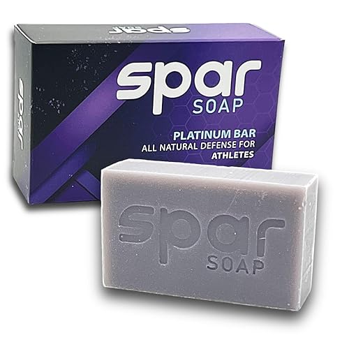 Spar Soap Barra de platino (4 onzas), árbol de té de lavanda, propiedades antifúngicas, para BJJ, MMA, luchadores, Grapplers, hombres y mujeres,