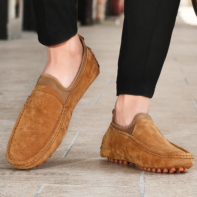 Men's Slip-on Loafers Shoes Flat-Soled Casual Shoes Versatile Comfortable Breathable Outdoor Sports Rubber Shoes for Men3