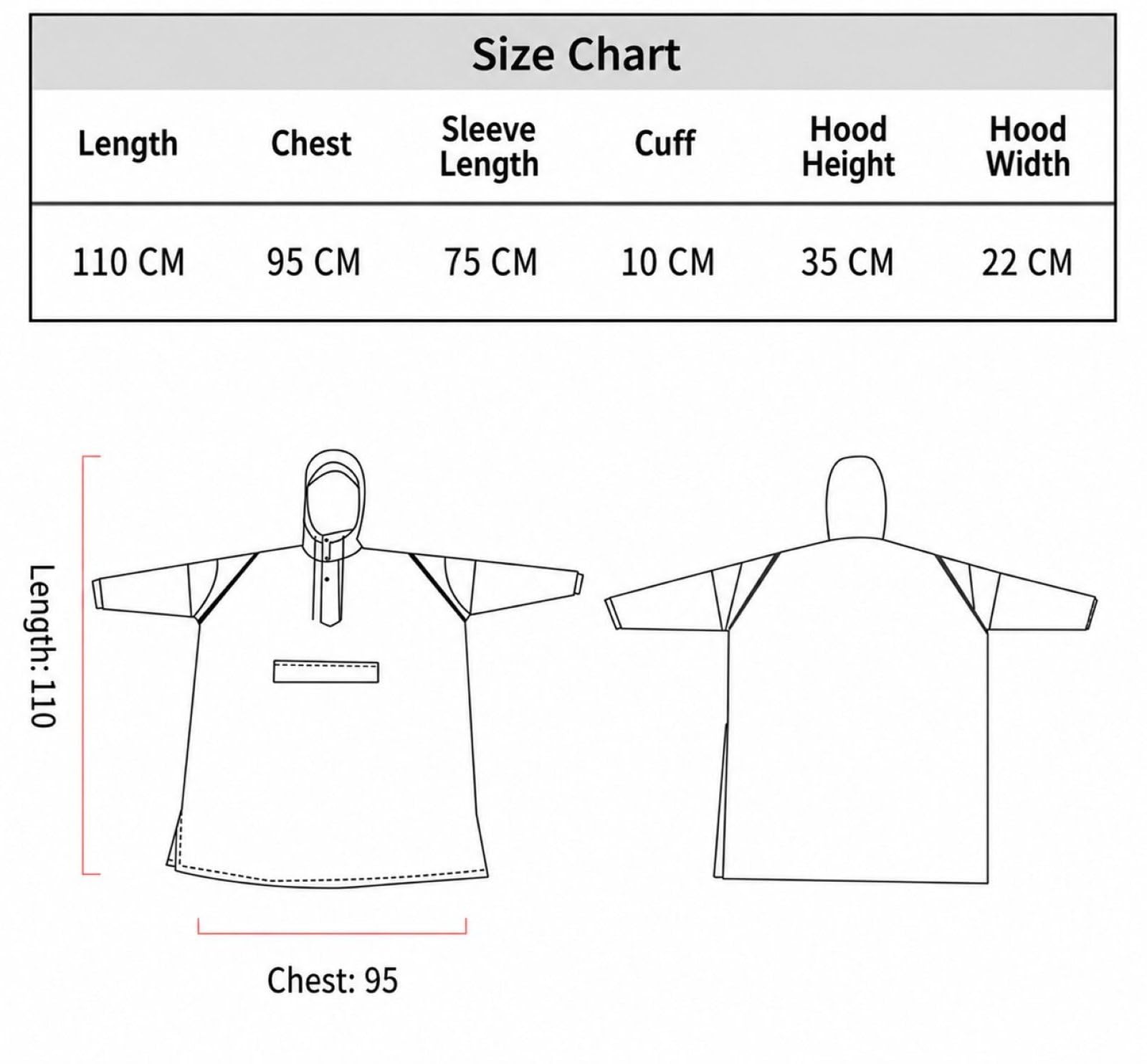 Poncho de pluie à capuche unisexe, veste de pluie longue à coupe décontractée, pliable, pour randonnée, camping et activités en plein air