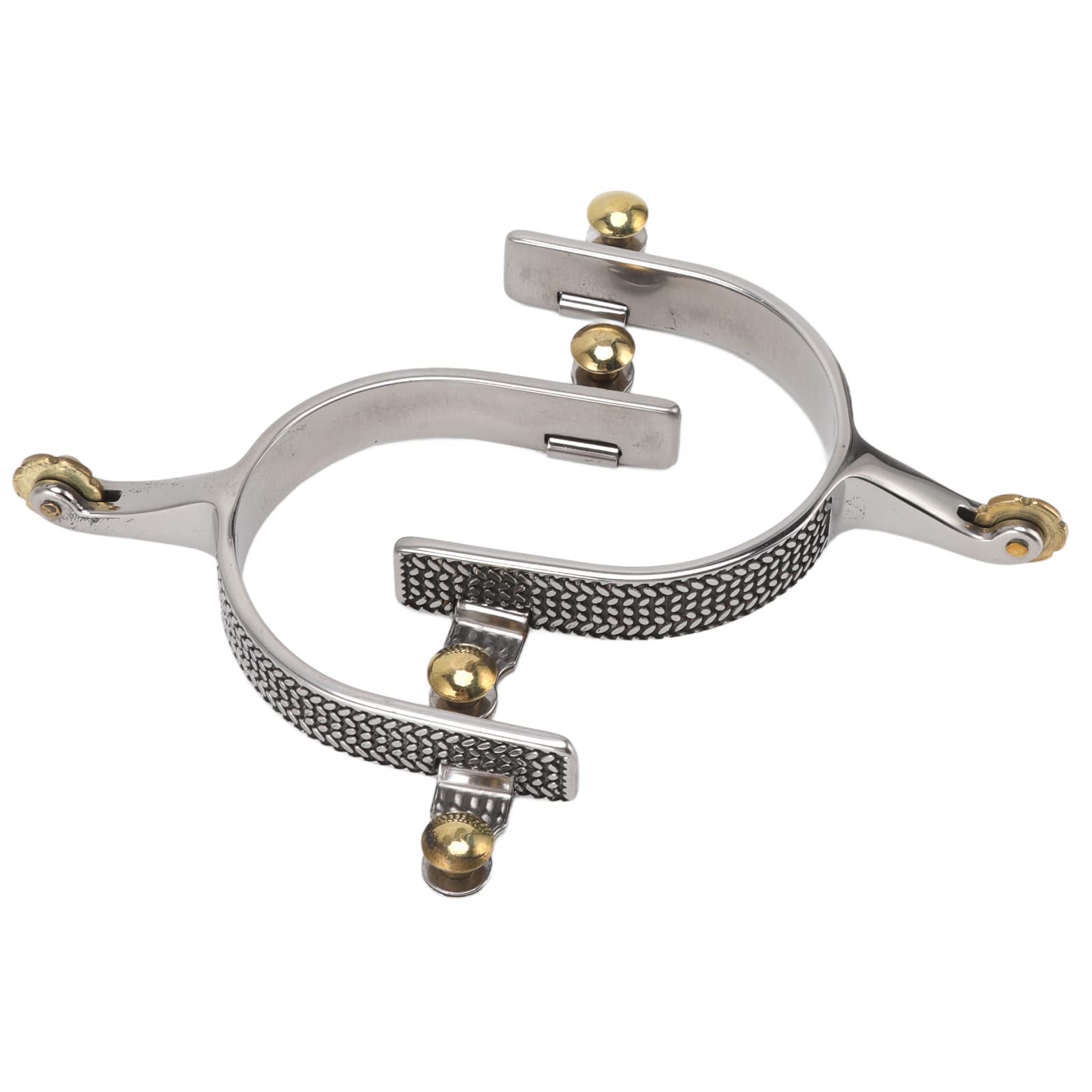 Buachois 1 Paire D'éperons de Cheval 8,1 cm de Diamètre Intérieur en Acier Inoxydable Rétro Western Cowboy éperon Lisse Rouleau éperons de Botte équestre pour L'entraînement du Cheval