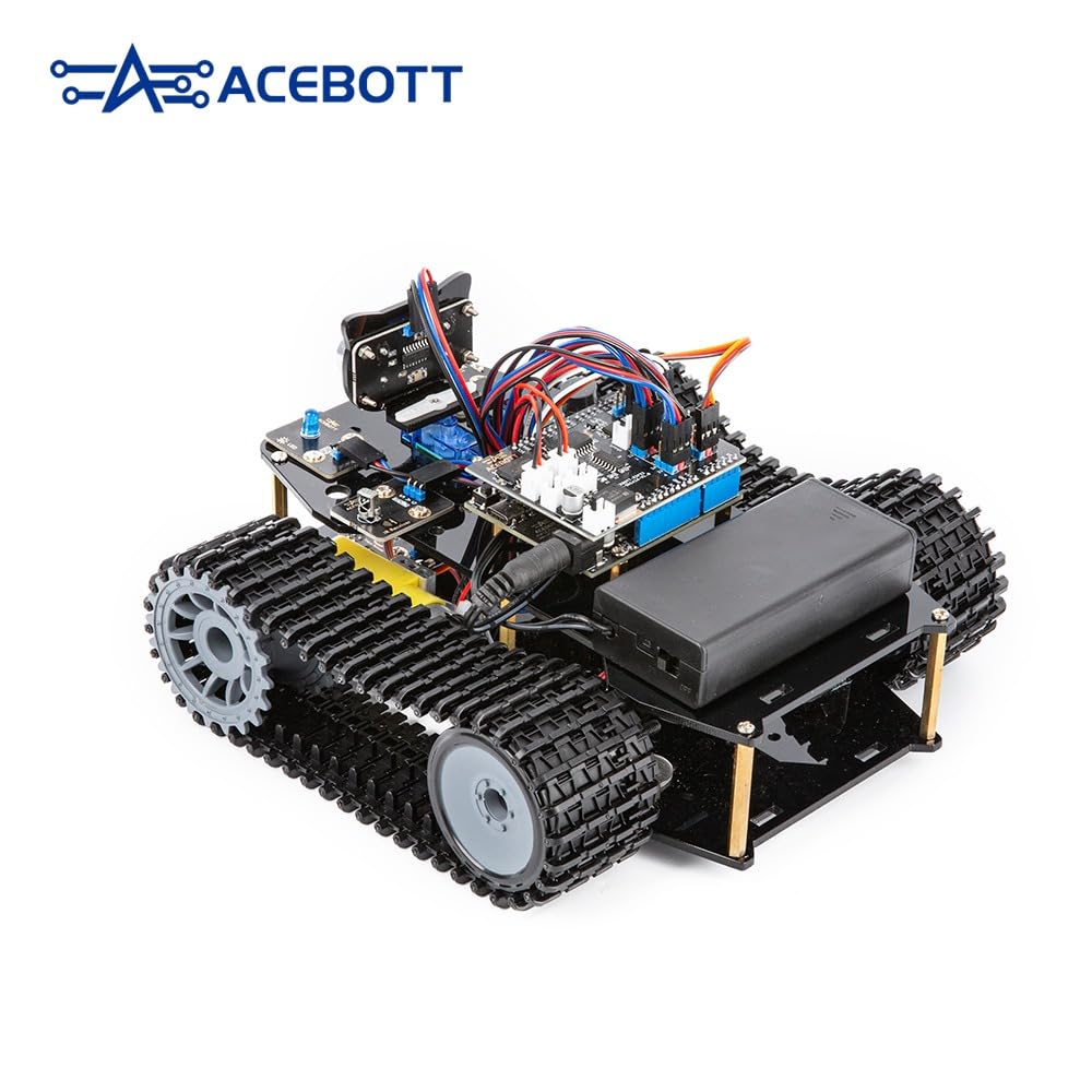 ACEBOTT Robot Tank QD004, zestaw do konwersji z pakietem rozszerzającym QD004, programowalny robot edukacyjny