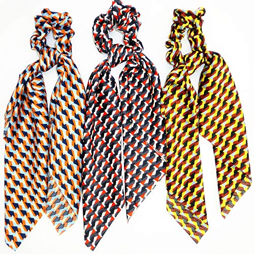 8 pcs Floral Print Scrunchie Women Hair Scarf Elastic leopard Face Mask Hairband Bow Hair Rubber Ropes Girls Hair Ties Accessories