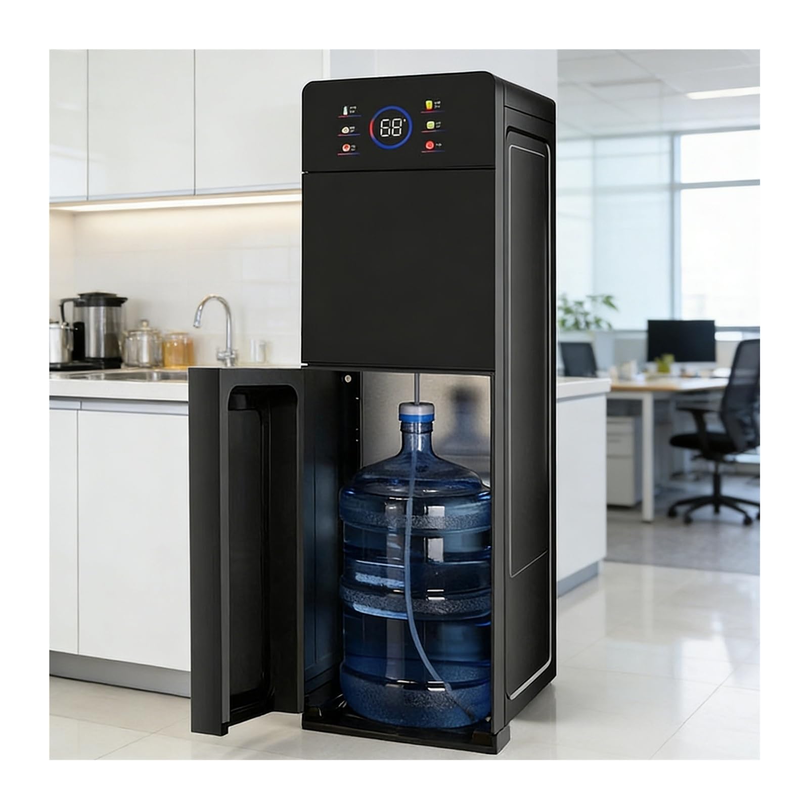 Dispenser Acqua Verticale, Refrigeratore D'acqua A Caricamento Dal Basso, Riscaldamento rapido 3 Impostazioni Di Temperatura Smart Touch for Domestico In Ufficio E Commerciale