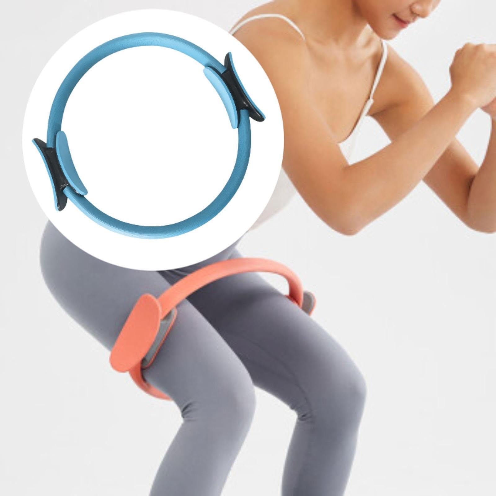 Perfeclan Cerchio Pilates, Anello da Pilates, Anello Flessibile Resistente con Maniglie Imbottite, Fitness Attrezzi Casa, Allenamenti Yoga, Fitness Ring per Esercizi Interni della Cosce e Gambe, Casa