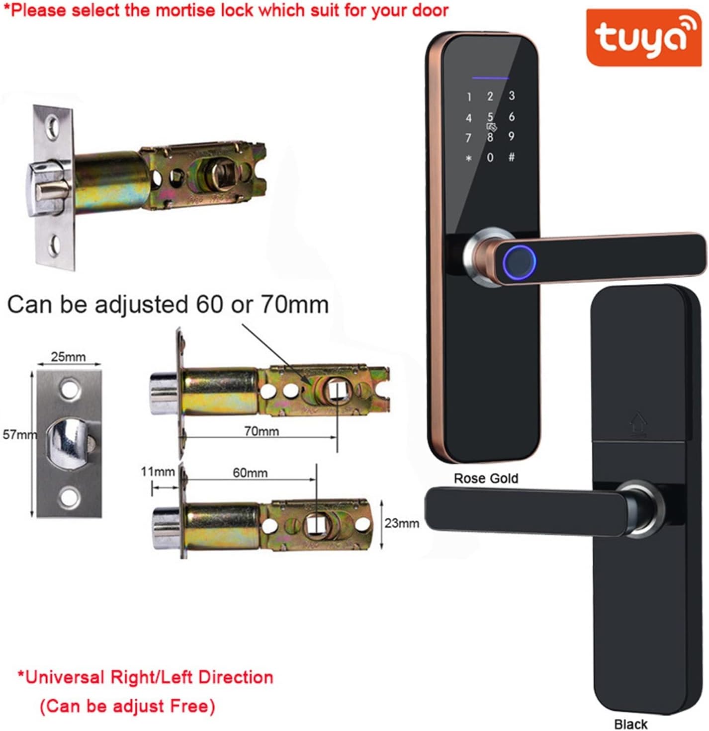 Tuya Wifi 電子スマートドアロック生体認証指紋/スマートカード/パスワード/キーロック解除/USB 緊急充電 (Color スマートロック  Tuya 電子スマートドアロック生体認証指紋/スマートカード/パスワード/キーロック解除/USB 緊急充電 高い識別 電子スマートドアロック Tuya  ...